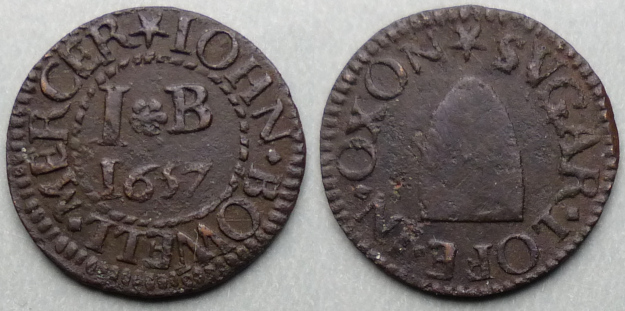 Oxford, John Bowell 1657 farthing N3762